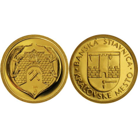 Medal gold "The Royal free town Banská Štiavnica"