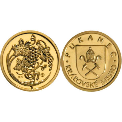 Medaila Au "Slobodné kráľovské mesto Pukanec"