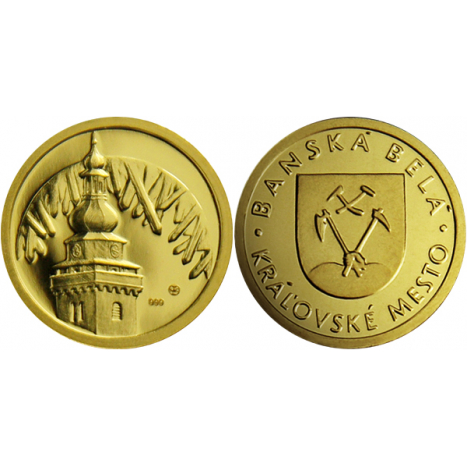 Medal gold "The Royal free town Banská Belá"