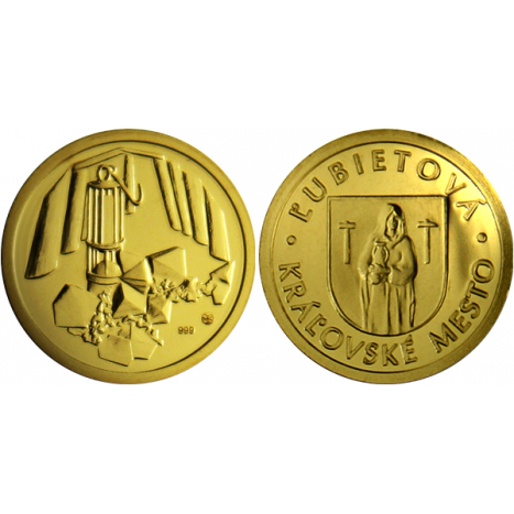 Medal gold "The Royal free town Ľubietová"
