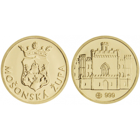 Medal gold - Historical districts in Slovakia - Mošon district