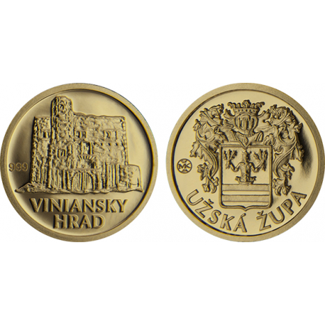 Medal gold - Historical districts in Slovakia - Ung district