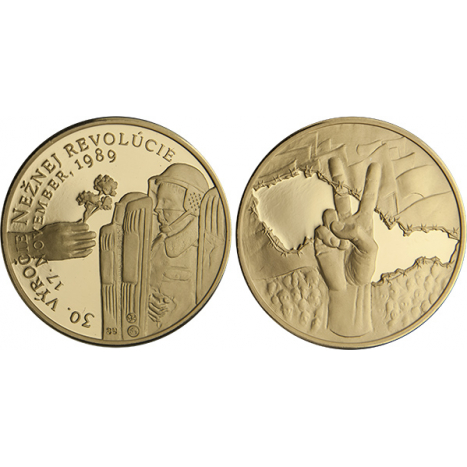 Medaila zlatá - 30. výročie Nežnej revolúcie