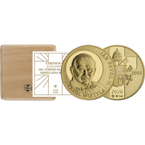 Medaila Au "Pápež Ján Pavol II. - 100.výročie narodenia" 