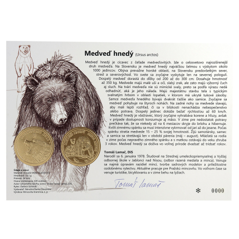 Autorská karta 5€ (2023) - Medveď hnedý