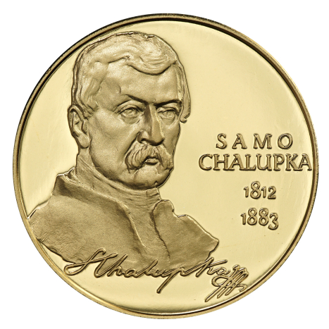 Zlatá medaila Štúrovci - Samo Chalupka averz portrét