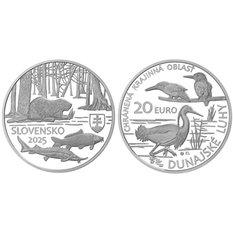 Collector coin 20€ (2025) BU - Dunajské luhy Protected Landscape Area