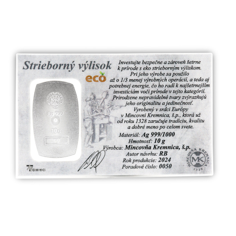 Eco strieborný výlisok