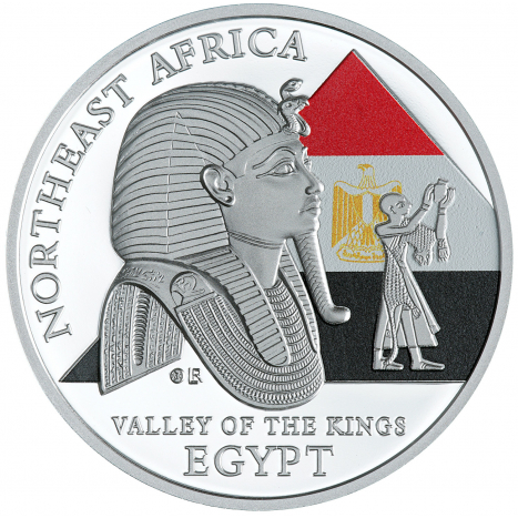 Strieborná minca 20 Francs CFA - Egypt - Rituálne masky regiónov sveta