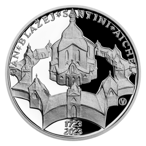 Strieborná minca 200 Kč (2023) proof - Jan Blažej Santini-Aichel
