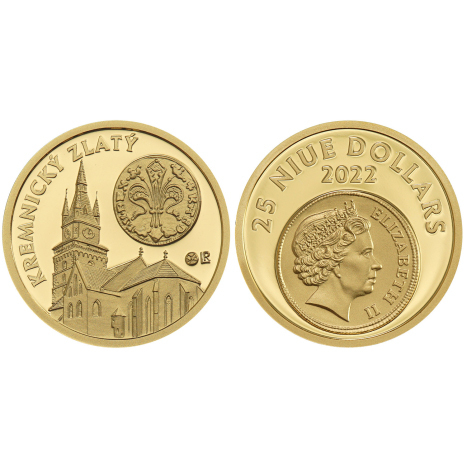 Minca zlatá (25 Dollars) - Kremnický zlatý