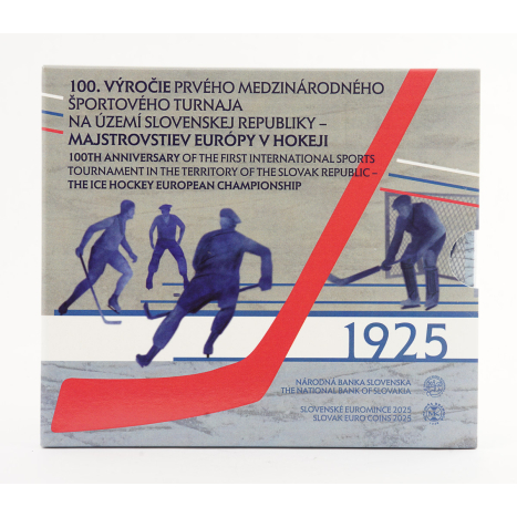 Súbor mincí SR (2025) - 100.výročie prvého medzinárodného športového turnaja v SR - Majstrovstvá Európy v hokeji