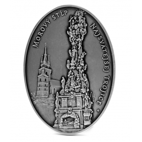 Medaila SP Morový stĺp Najsvätejšej Trojice v Kremnici - 250.výročie postavenia averz