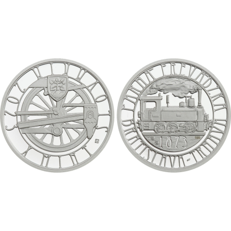 Nezrealizované motívy zberateľských mincí - 10 € Spustenie parnej prevádzky na železničnej trati Bratislava - Trnava - 150.výročie