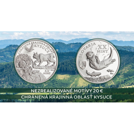 Strieborna medaila - Nezrealizované motívy zberateľských mincí- 20 € - Chránená krajinná oblasť - Kysuce
