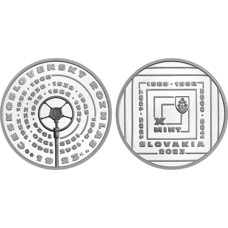 Nezrealizované motívy zberateľských mincí - 10 € - Začiatok pravidelného vysielania československého rozhlasu - 100. výročie