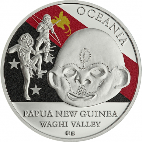 Minca Ag 20 Francs CFA - Papua Nová Guinea -Rituálne masky regiónov sveta - Papua Nová Guinea