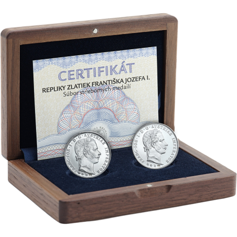 Repliky zlatiek Františka Jozefa I. - 2x 1/4 gulden (1858,1859)