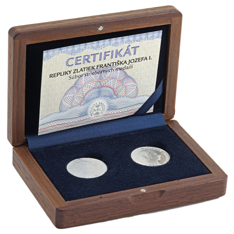 Repliky zlatiek Františka Jozefa I. - 2x 1/4 gulden (1858,1859)