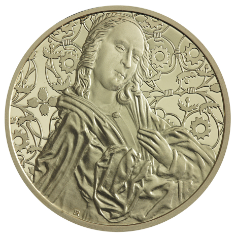 Medaila mosadzná pozlátená - Vianočná medaila 2023