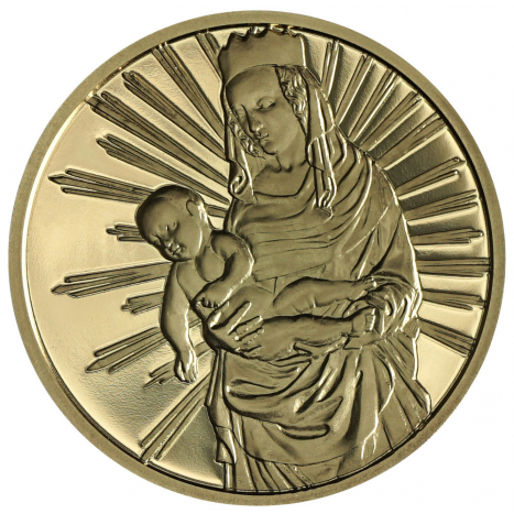 Medaila mosadzná pozlátená - Vianočná  medaila 2020