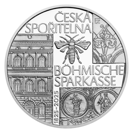 Strieborná minca 200 Kč (2025) proof - Založenie českej sporiteľne Böhmische Sparkasse