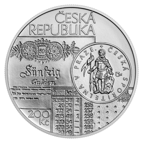 Strieborná minca 200 Kč (2025) - Založenie českej sporiteľne Böhmische Sparkasse