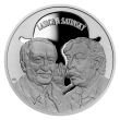 Strieborná uncová medaila L&S Milan Lasica a Július Satinský proof