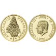 Minca zlatá 10 Dollars - Fauna a flóra - motív flóra - Červenohlav ihlanovitý