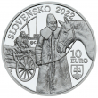 Strieborna minca 10€ 2022 proof averz - Začiatok osídľovania Kovačice Slovákmi - 220. výročie