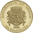 Zlatá minca 100 Francs CFA - Rituálne masky regiónov sveta III. - Kanada - reverz