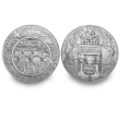 Medaila strieborná, pokovená ródiom - 100.výročie razby Československého 5-haliernika z roku 1924