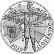 10 eur PROOF strieborna minca s vyobrazenim padaka Stefana Banica