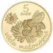 Minca 5€ Včela medonosná reverz s motívom včely medonosnej