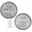 Strieborná medaila s personalizáciou SP - Životné jubileum 50 rokov