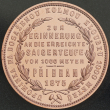 Příbramský zlatník  1875 Cu "Dosiahnutie kolmej hĺbky 1000 metrov"