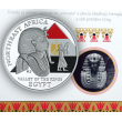Strieborná minca 20 Francs CFA a obal - Egypt - Rituálne masky regiónov sveta