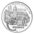 Strieborná minca 200 Kč (2025) proof - Kronikár Kosmas