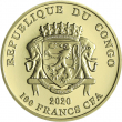 Minca Au 100 Francs CFA- Rusko - Rituálne masky regiónov sveta 