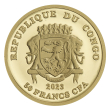 Zlatá minca - 50 Francs CFA - Thajsko - Rituálne masky regiónov sveta XIV.