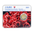 Zberateľská karta 2€ 2023 - Prvá transfúzia krvi na Slovensku - 100.výročie - averz